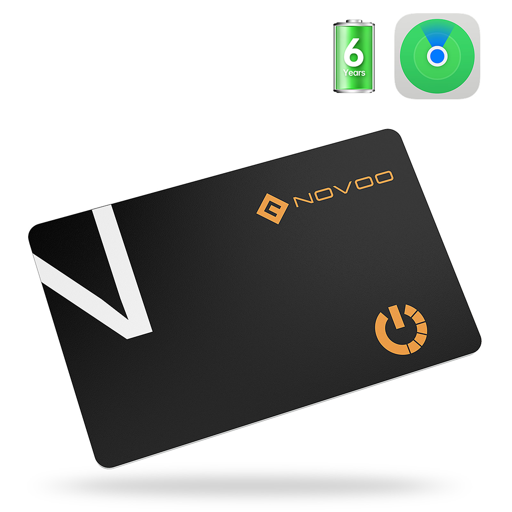 NOVOO Smart Air Tag Ultra-Fin Localisateur d'objets Localisation d'articles Tracker Carte Compatible avec Apple Find My (iOS only)