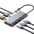 NOVOO RM6FPD Hub USB C Tripler Affichage 6 en 1 vers Dual HDMI, Stations d'accueil USB C Double Moniteur, 100W PD, 3 x USB, Dock USB-C pour Dell, HP, Lenovo, ASUS, Microsoft Visiter la boutique NOVOO