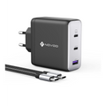 NOVOO Chargeur 120W USB C Rapide 3 Ports avec GaN Tech Compatible avec iPhone 15 Plus Pro Max 14 13 Pro 12 Galaxy S23 Ultra Plus S22 MacBook Pro Air M1 M2