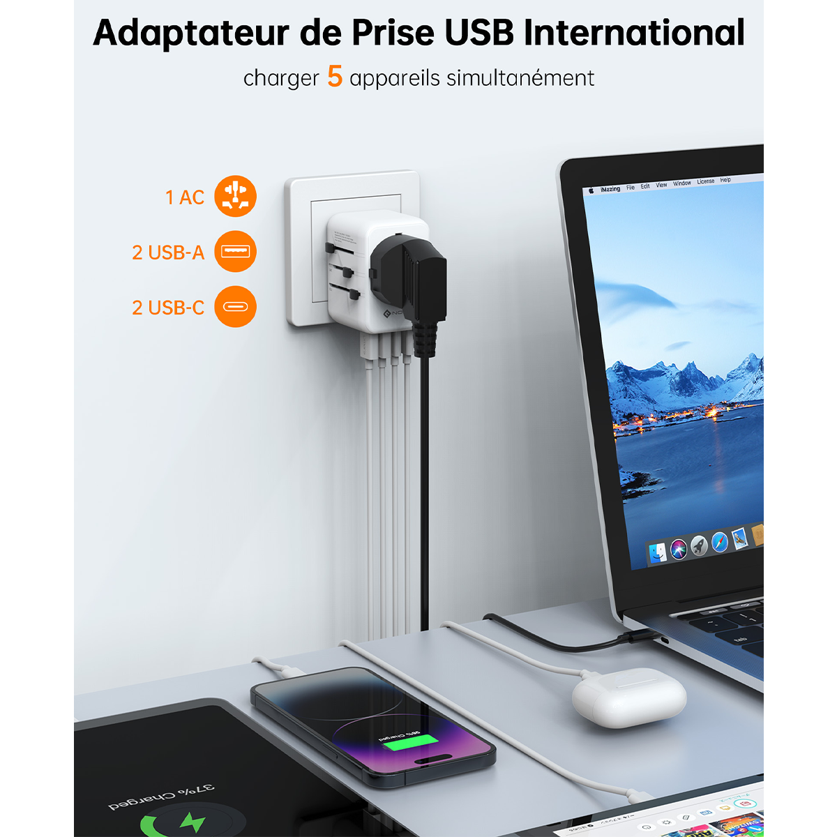✈️ NOVOO : L'Adaptateur Universel Indispensable pour vos Voyages !