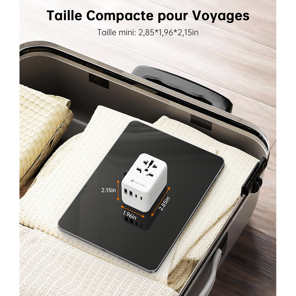 ✈️ NOVOO : L'Adaptateur Universel Indispensable pour vos Voyages !