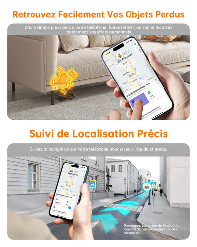 NOVOO Air Smart Tag Card Tracker Carte de suivi IP68 étanche Fonctionne avec Apple Find My (iOS uniquement), Bluetooth Item Finder Trieur d'objets