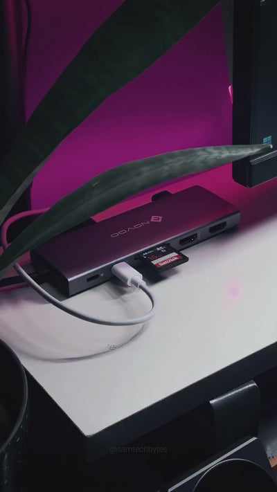 NOVOO RM12A Docking Station d'accueil USB C 12-en-1, Dual 4K HDMI, VGA, 5 USB Ports, 100W PD, Lecteur SD/TF, Compatible MacBook/Dell/HP/Surface