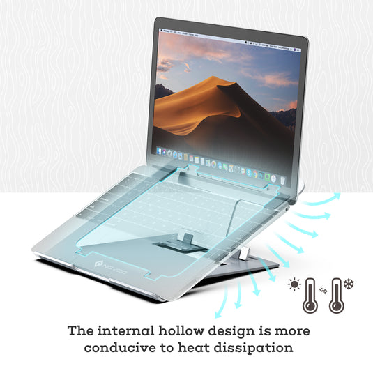 NOVOO Support PC Portable Pliable Bureau en Aluminium Support pour Ordinateur Portable 11 pouces-17 pouces