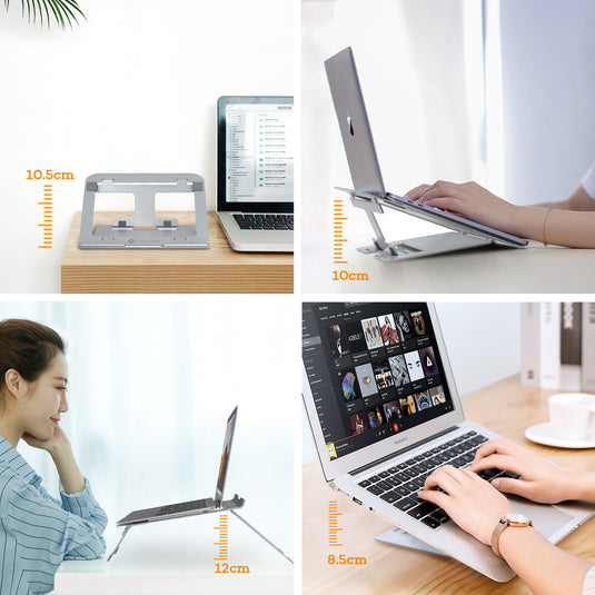 NOVOO Support PC Portable Pliable Bureau en Aluminium Support pour Ordinateur Portable 11 pouces-17 pouces