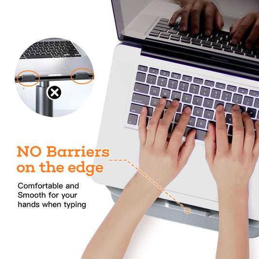 Novoo Support pour ordinateur portable rotatif à 360 °, inclinable et réglable en hauteur en aluminium ergonomique